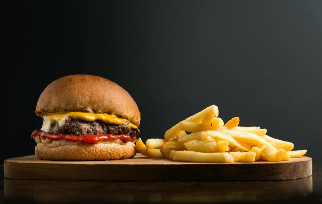 A classic American burger served with fries at Shake Shack. — burger specials Las Vegas