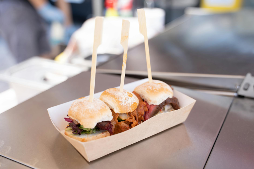 A close-up of a gourmet slider with unique ingredients, highlighting its presentation. — unique cheeseburger sliders Las…