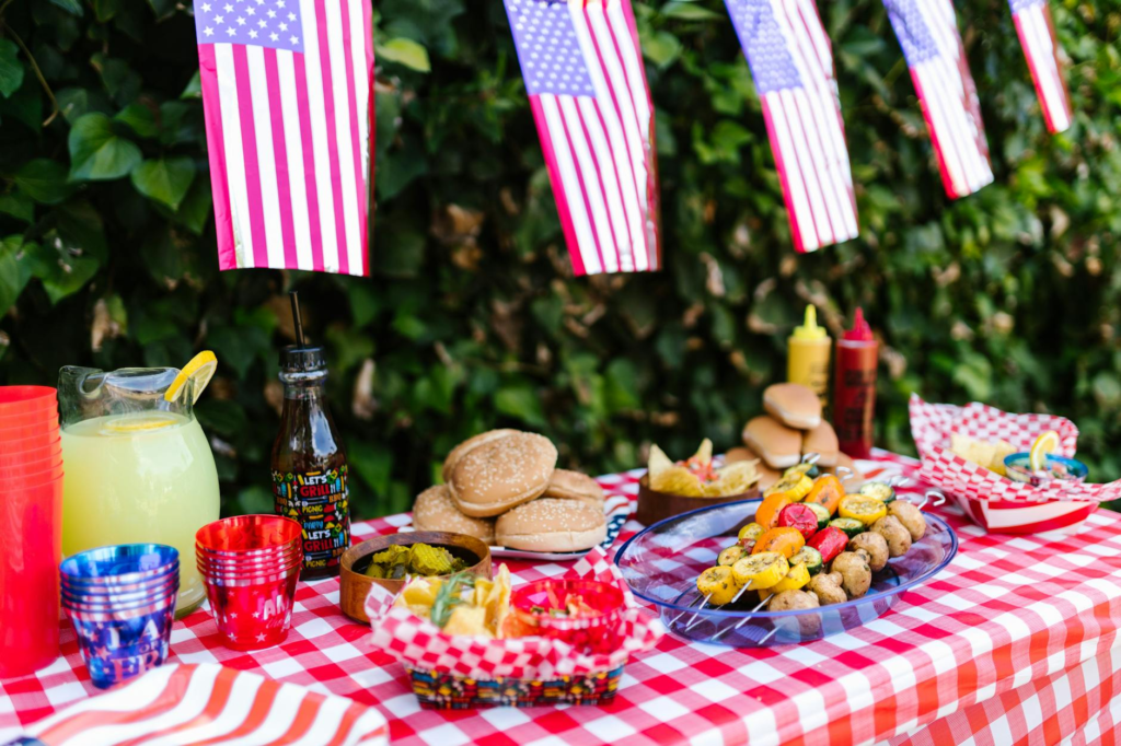 A festive outdoor setup for a holiday burger party in Las Vegas. — Host Holiday Burger Party Las Vegas