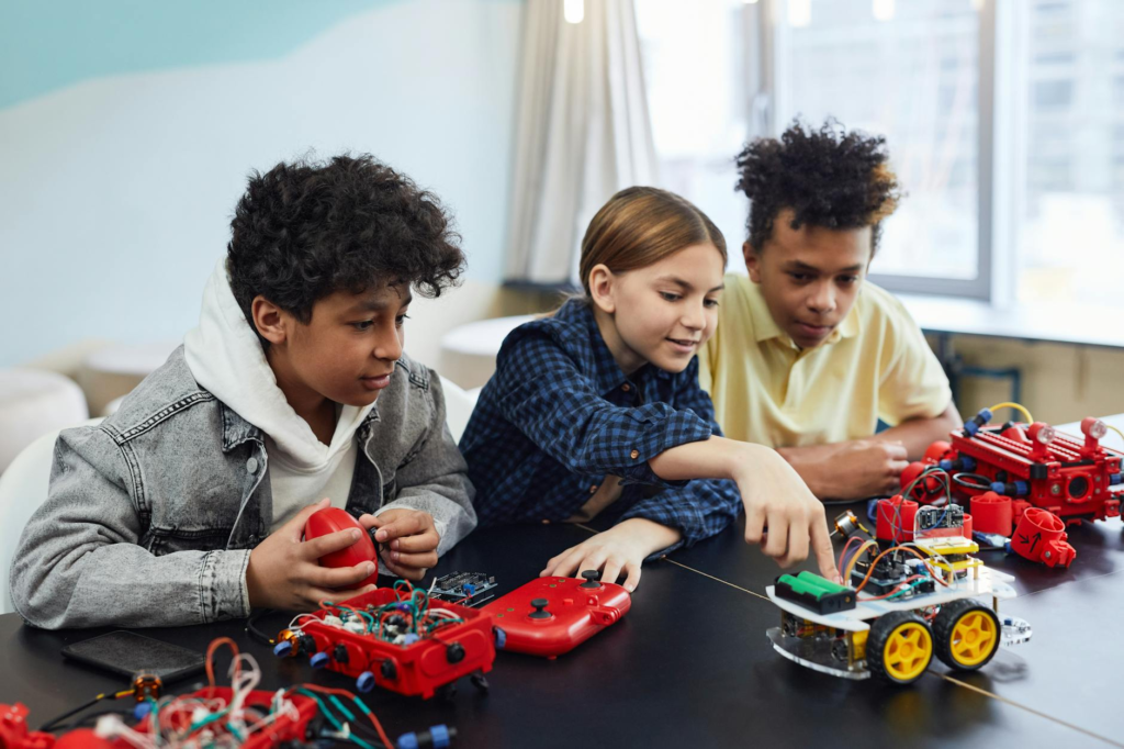 Kids participating in a build-your-own burger experience — Kid-Friendly Holiday Burgers Las Vegas