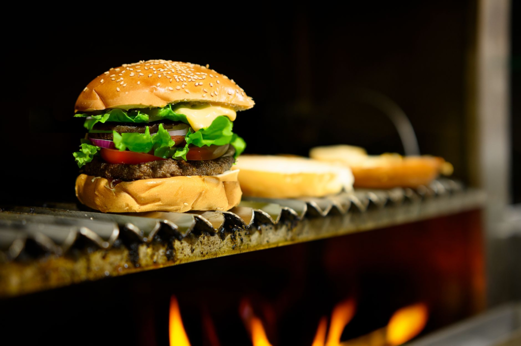 A close-up of a juicy burger being grilled at a local restaurant. — best burgers in Las Vegas