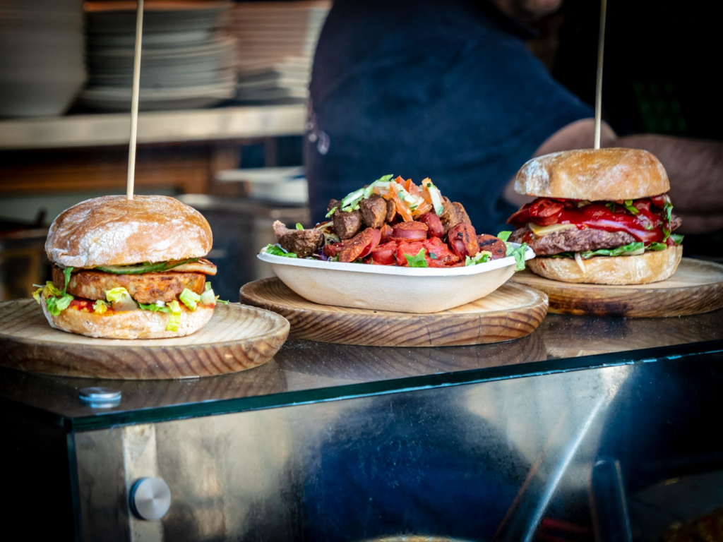 A juicy burger with all the fixings served late at night in Las Vegas. — late night burgers las vegas
