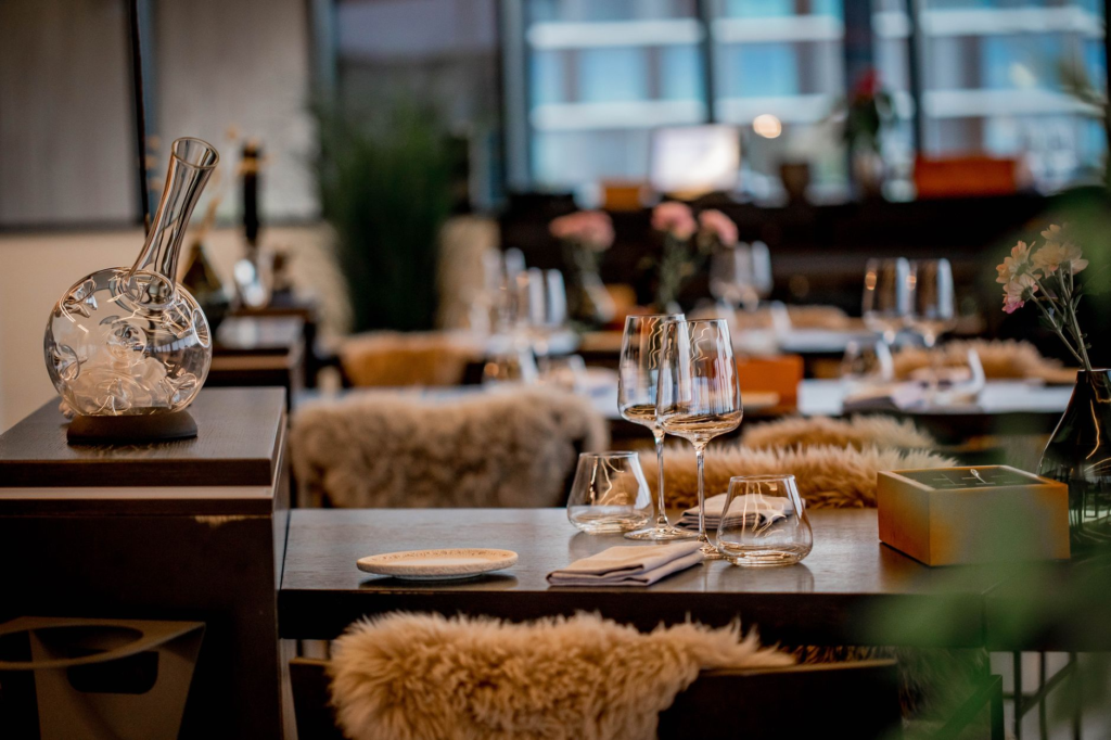 An upscale restaurant interior showcasing the ambiance of Las Vegas gourmet dining. — gourmet burgers Las Vegas