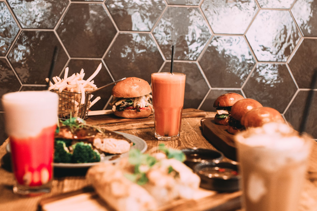 Gordon Ramsay Burger showcasing a gourmet burger with a side of thick milkshake. — burger and shake las vegas