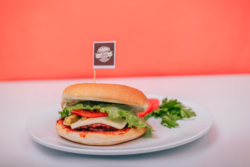 A delicious veggie burger topped with fresh ingredients from Burger Lounge. — best vegetarian burgers Las Vegas