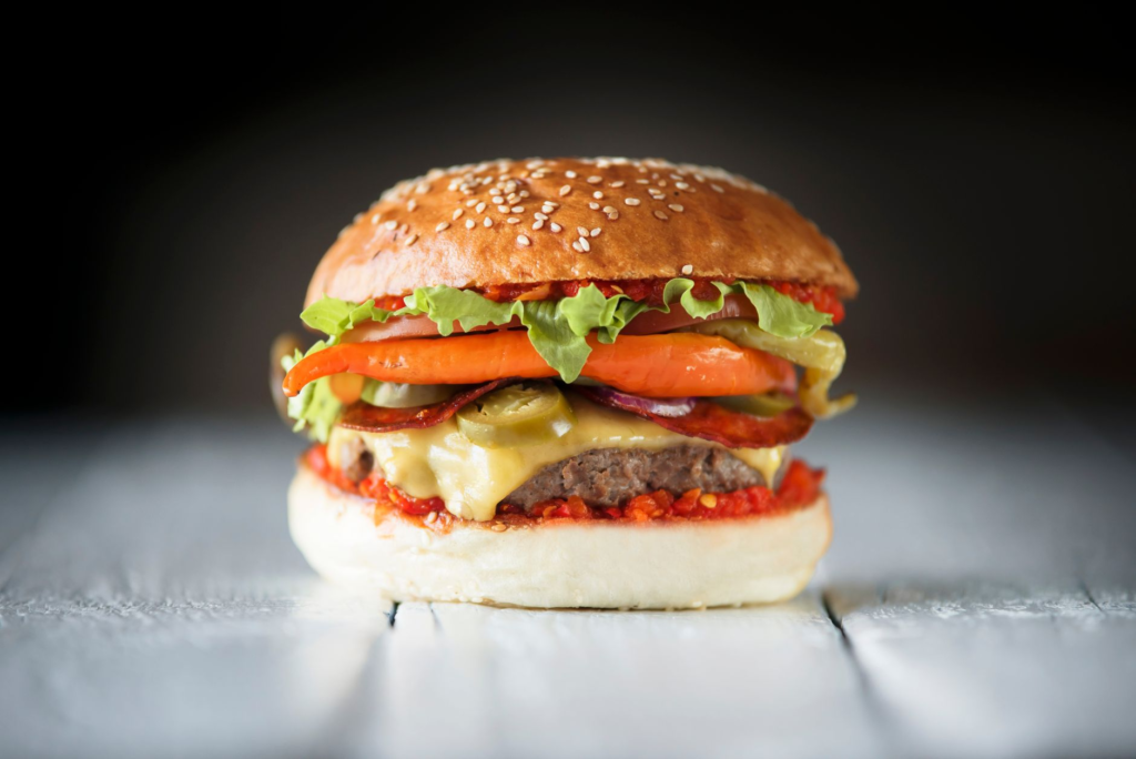 A spicy jalapeño burger featuring fresh ingredients at Gordon Ramsay Burger — burger specials Las Vegas