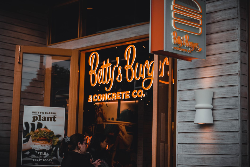 A vibrant shot of a restaurant interior known for its vegetarian burgers. — vegetarian burgers Las Vegas