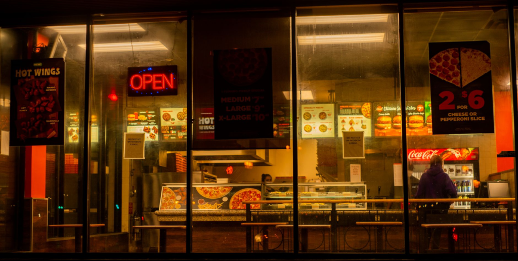 An image of a burger deal promotional sign at a popular Las Vegas eatery. — burger deals Las Vegas