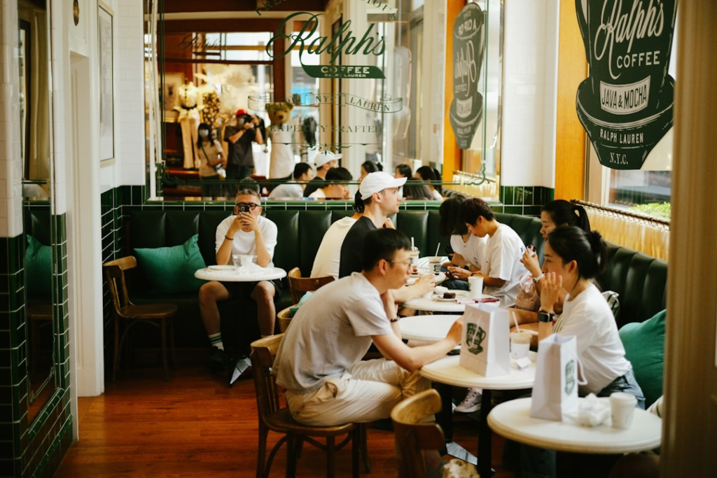 An inviting image of the Holsteins restaurant interior with diners enjoying their meals. — best burgers in Las Vegas